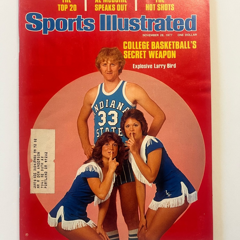 Sports Illustrated November  28, 1977 Larry Bird College Basketball Cover *NICE*